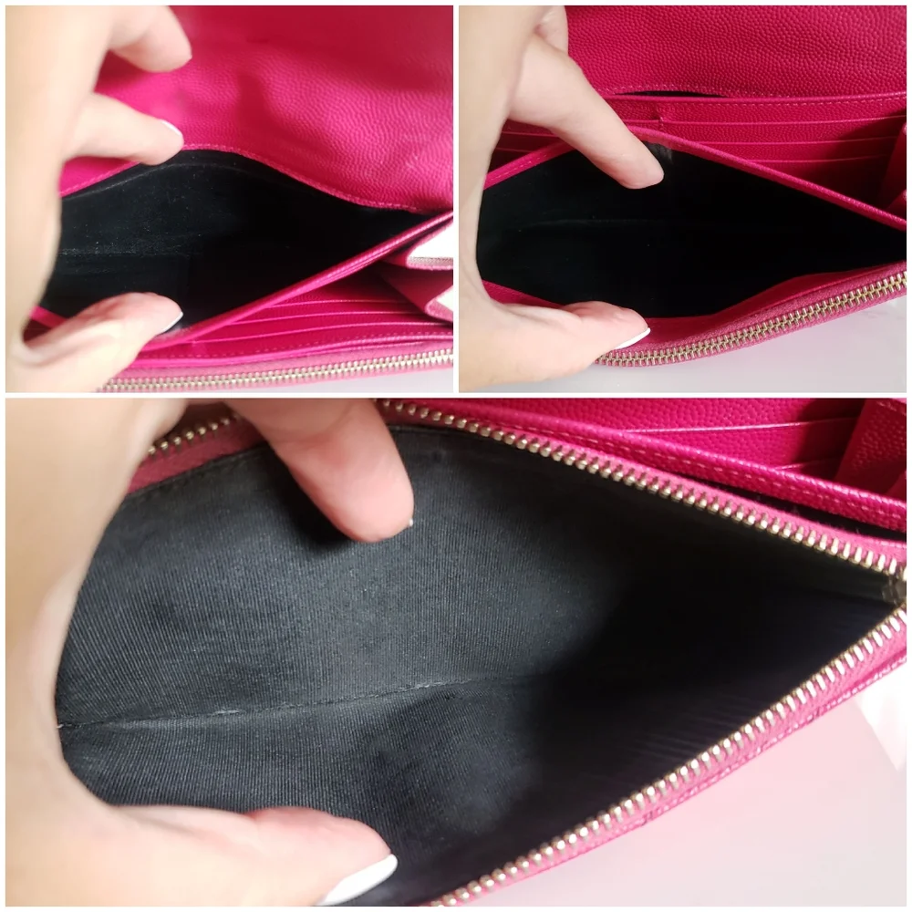 **SOLD** Authentic Pre-owned Yves Saint Laurent Grain De Poudre Envelope Wallet - Picture 8 of 16